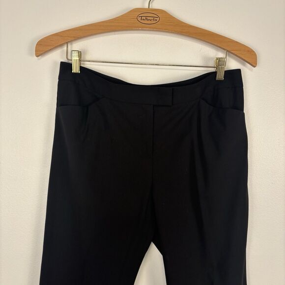 Lafayette 148 Dress Pants Womens 10 Black Irving Straight Leg Corpcore Business - Picture 2 of 11
